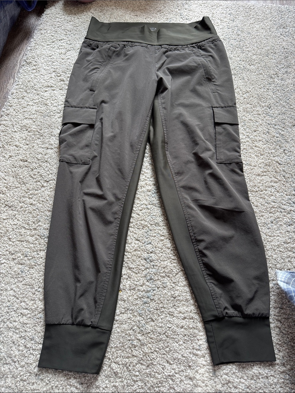 Athleta Olive Green Cargo Jogger Pants for Women